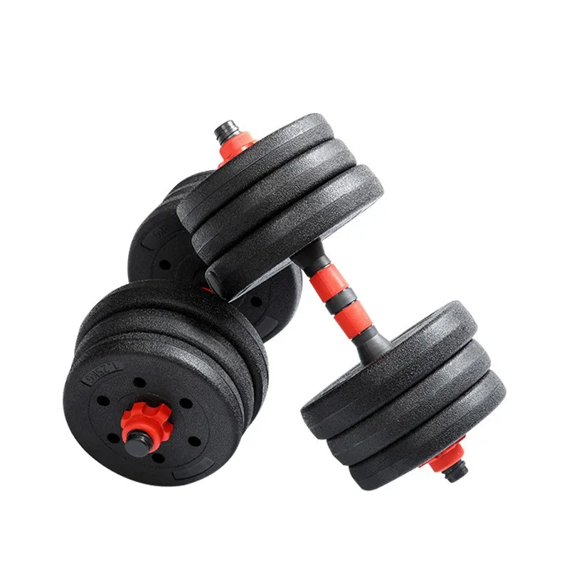 10/20/30/40 KG Gym Cheap Adjustable Dumbbell Set Plastic Cement Dumbbells for Exercise