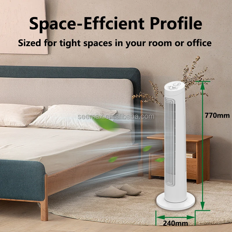 30inch tower fan electric silent floor bladeless inch air home ac vertical fan