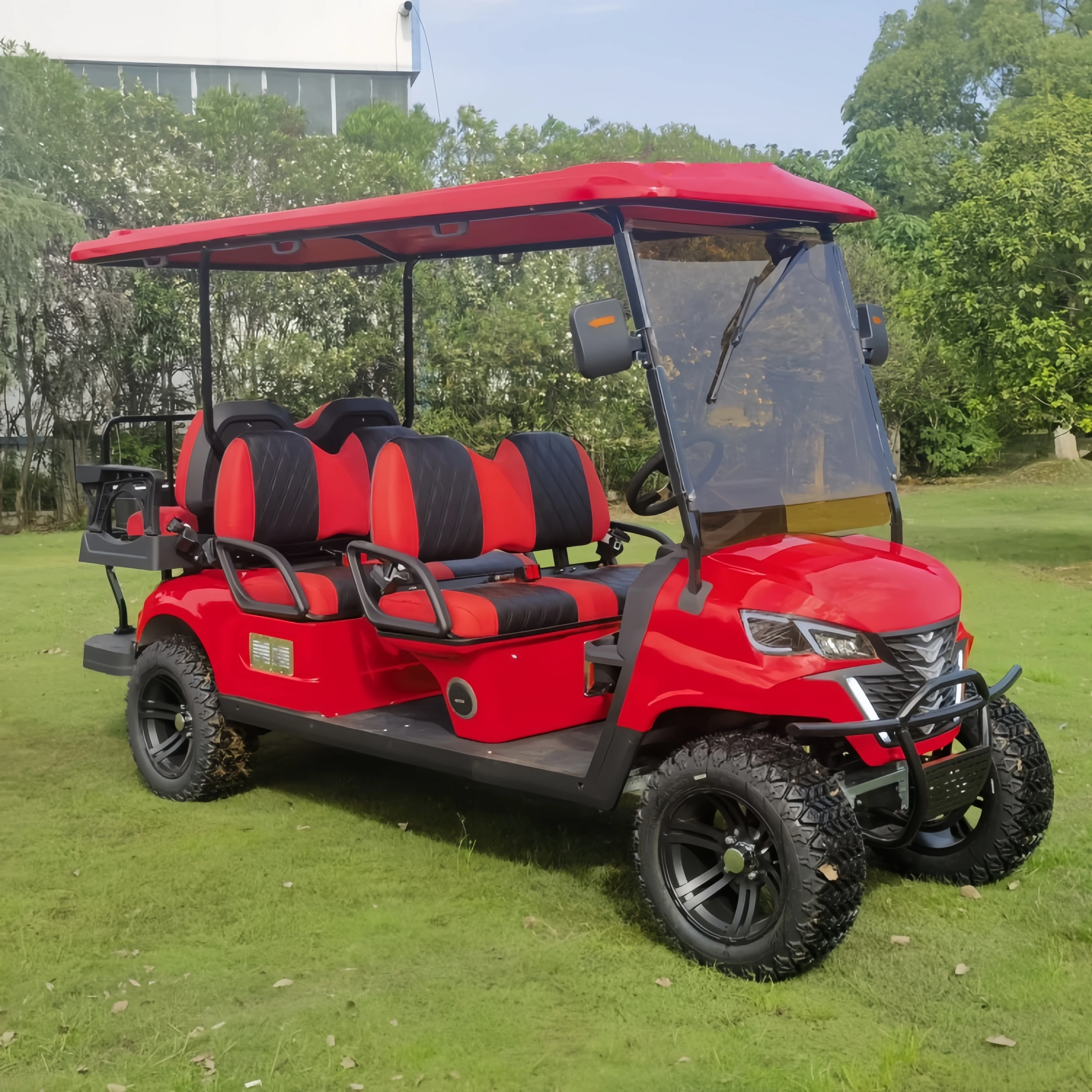 4 Seater Folding 72v Lithium Battery Electric Golf Cart Rough Terrain 2+2 Seats Off Road Golf Cart