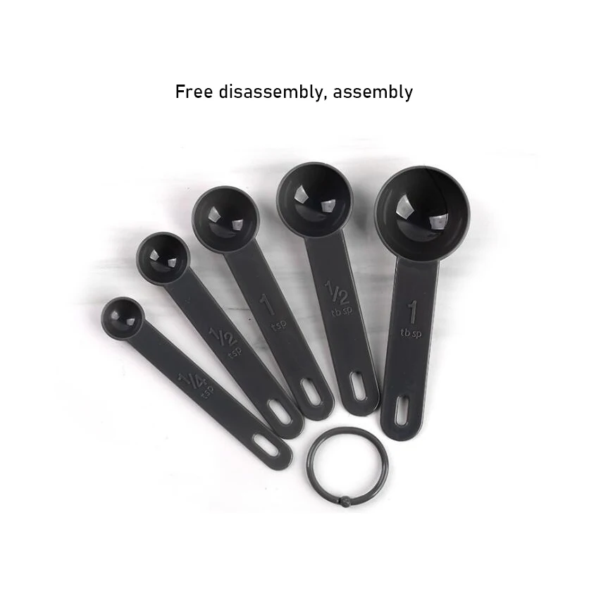 Factory Price 10 Pieces Cooking Kitchen Measuring Spoon Plastic Cup Spoons Set