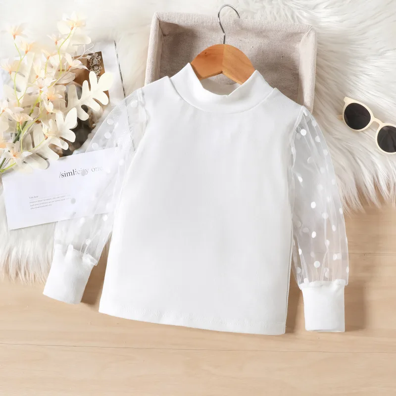 New Arrival Kids 2 Piece Red Brown Leather Skirt and White Lace Top Blouse Shirt Set for Children Girls