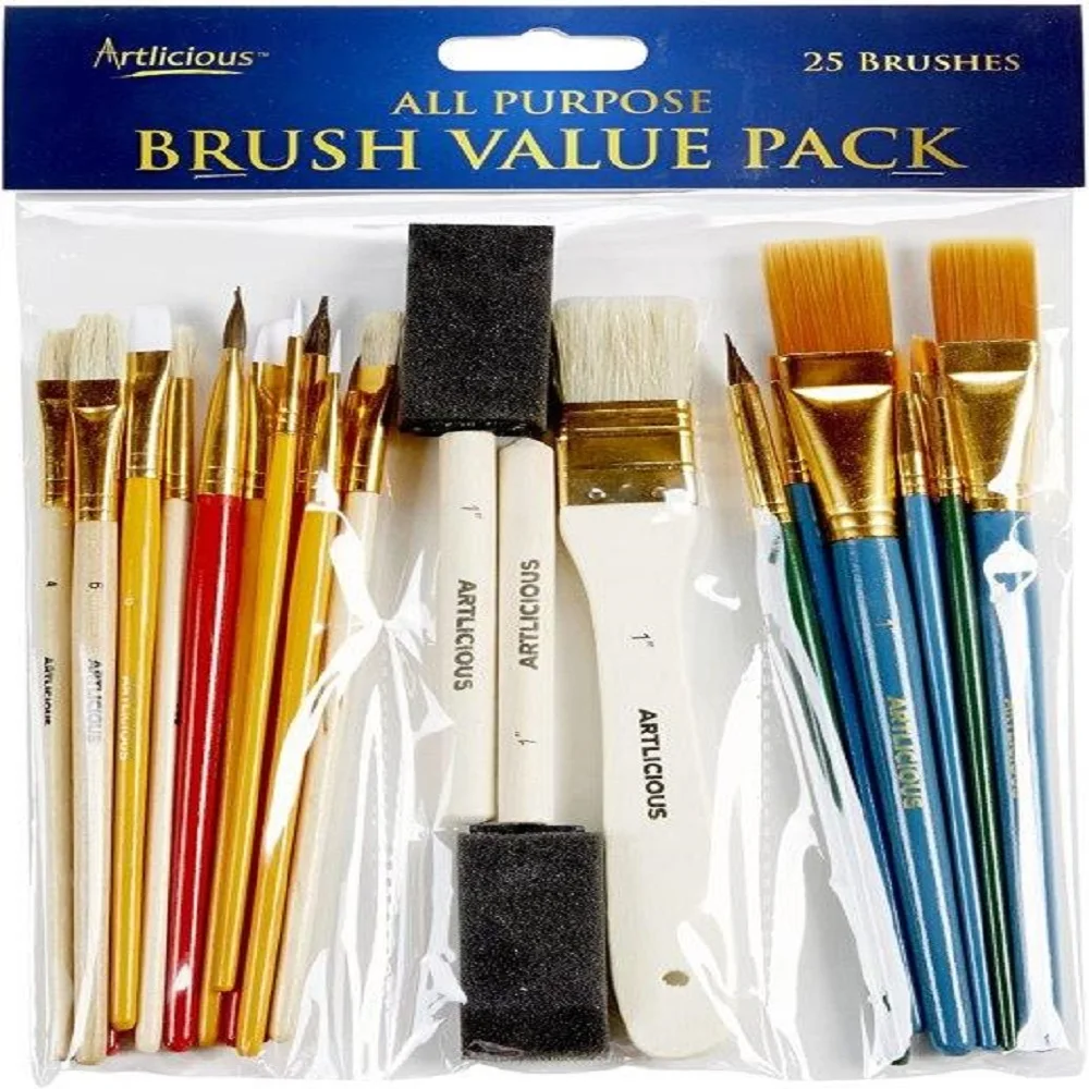 25 sets of oil painting brushes  Custom colors and sizes  The package can be customized as shown in the figure