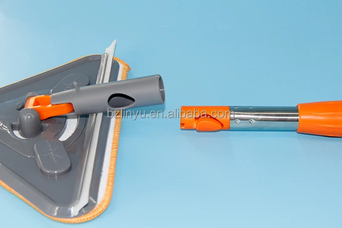 Швабра для окон двойного назначения с регулируемой ручкой утолщенная Влажная и сухая треугольная вращающаяся швабра новый дизайн