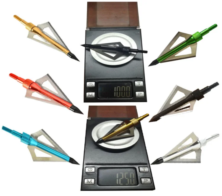 Hunting Broadheads, 3 Blades Archery Broadheads 100 Grain Arrow Tips for Hunting and Shooting Game