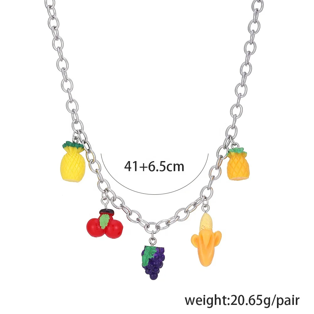 Cute cartoon Resin Yellow Duck Pendant Necklace Colorful Little Duck For Women chain Choker Lovely charms for Women Jewelry Gift