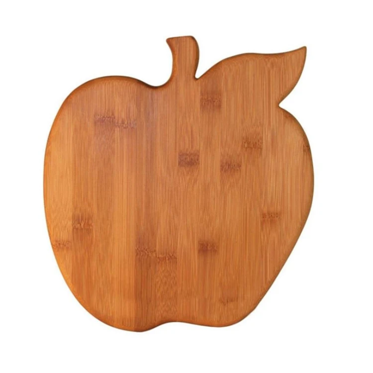 Customised shape Bamboo wood cutting Board apple shape bamboo cutting board