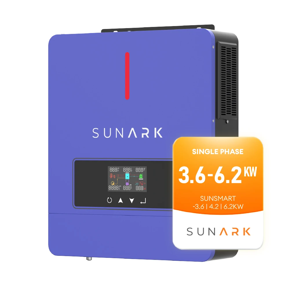 Однофазный инвертор Sunark 3.6Kw 4.2Kw 6 2 Kw Солнечный для домашней системы