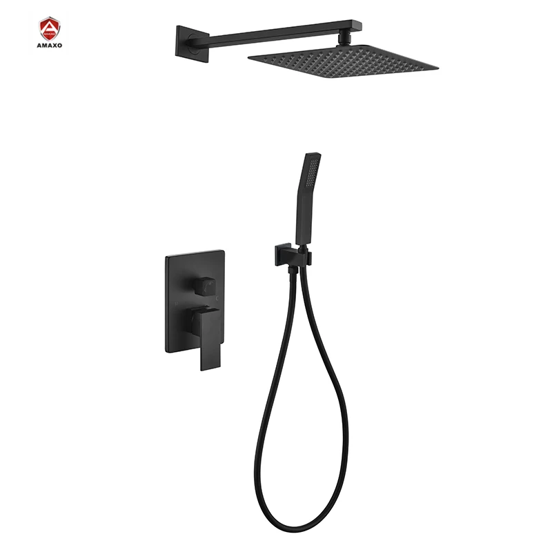 Stainless Steel Bathroom Rain Shower System Two Function Set Shower Wall Mounted