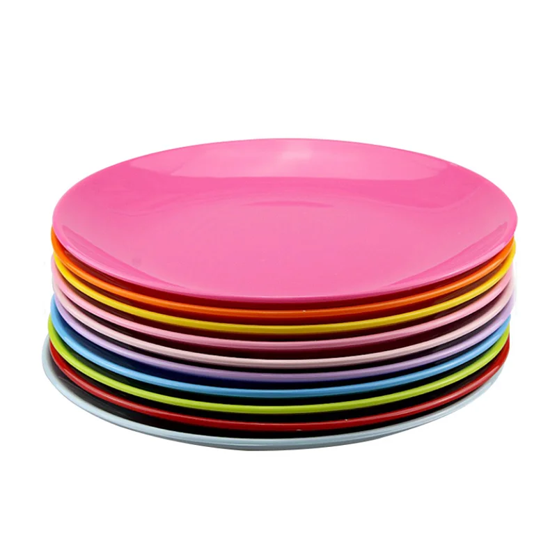 custom round dinnerware melamine dinner plates unbreakable plastic sushi plate