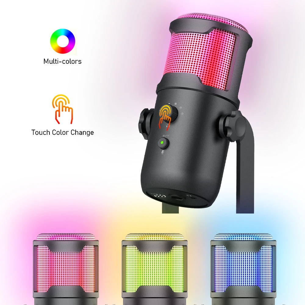 Supports Four Adjustable Pointing Modes Switch Button Type-C Interface Mic For Meeting Room Frequency Response 20Hz-16KHz
