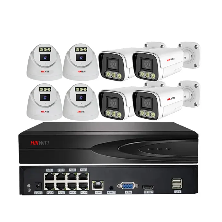 HIKWIFI 8ch Full Color 4K/8MP CCTV Camera Kit with Audio Smart NVR POE System for Home Security Surveillance Systems