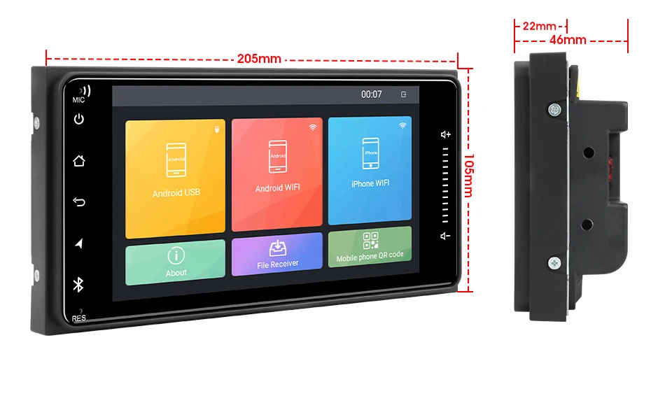 Double din 7inch android multimedia car dvd player gps navigation for toyota universal radio stereo