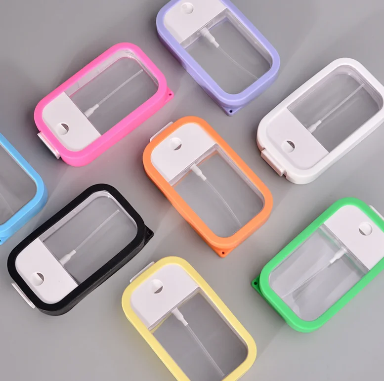 38ml 45ml 50ml silicone cover holders key chain pocket portable credit card hand sanitizer sprayer bottle
