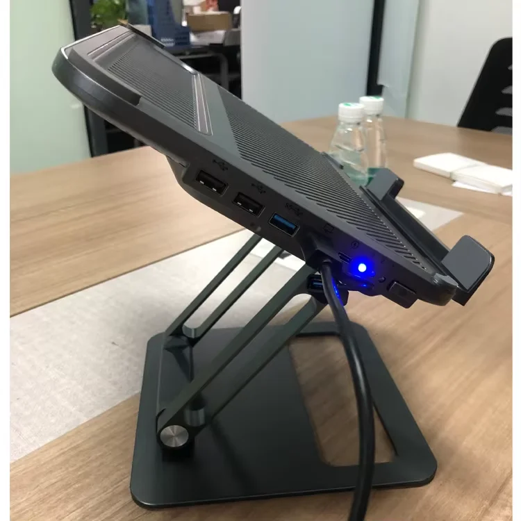 Great Roc OEM Hot-selling laptop stand with cooling fan fit to 17 inch device metal heat dissipation laptop stand with usb hub