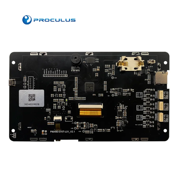 Proculus 7inch Embedded hmi Touch Screen Panel intelligent serial port LCD Display resistive Touch screen TTL Lcd Modules