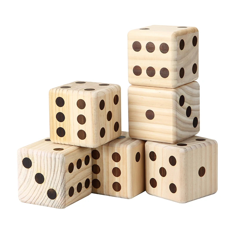 Large Wooden Dice Outdoor Lawn Game Wooden Extra Large Numbered Big Dice adult dice yard blocks games