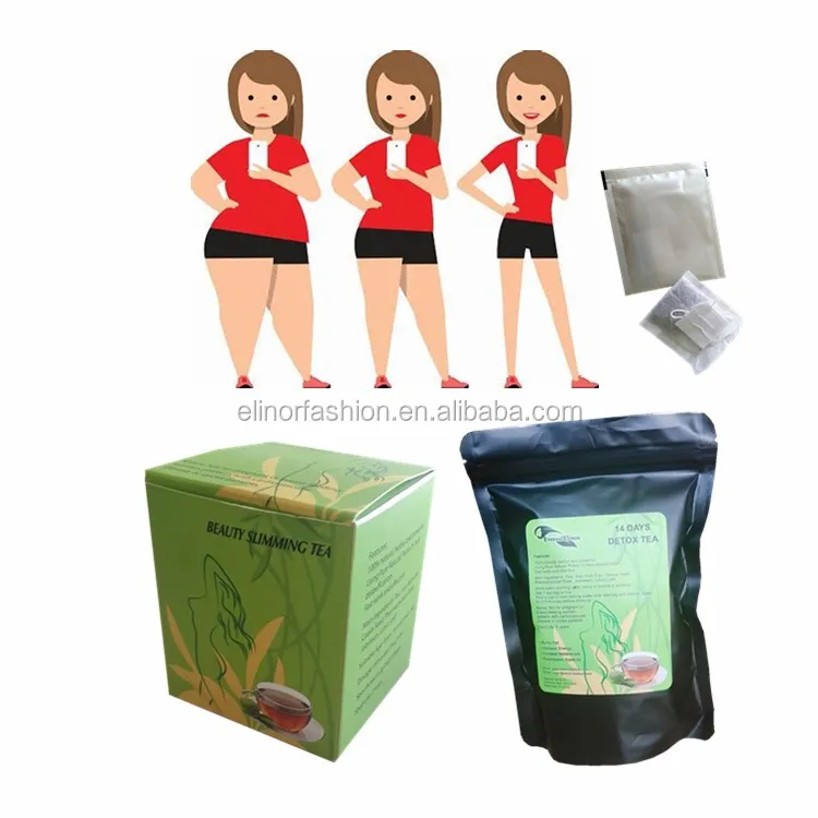 Customized flat tummy fat burner detox slimming tea