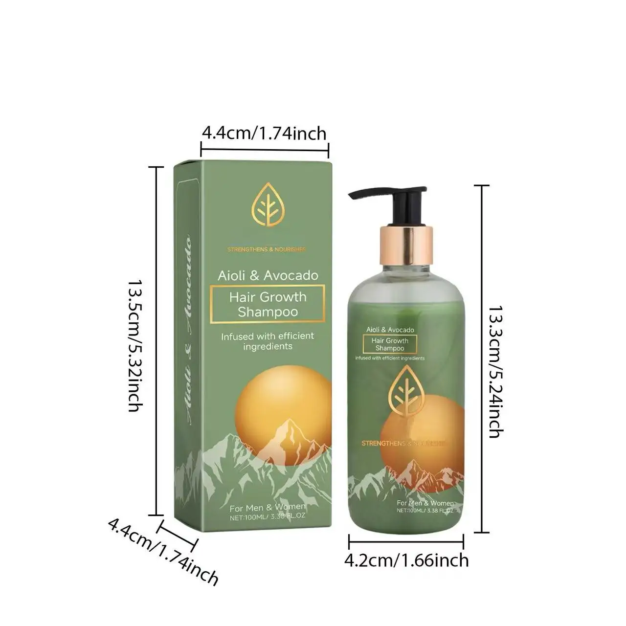 OEM Private Label Organic Refreshing Sulfate Free Shampoo Avocados Hair Care Product Avocado Shampoo