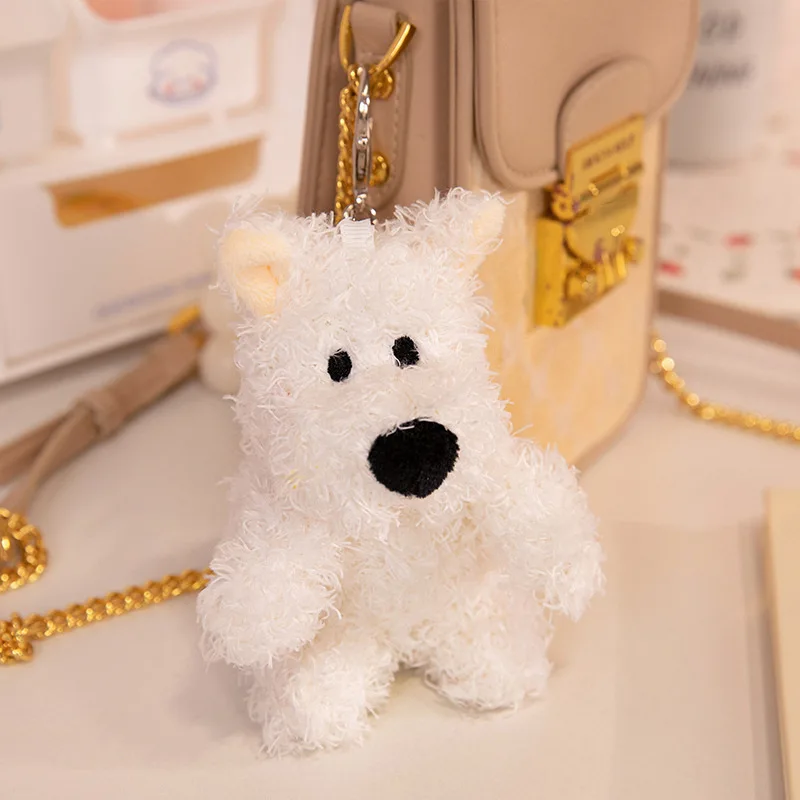 Custom Cute Cozy Soft Fluffy Weighted Stuffed Animal Toys West Highland Terrier Plush Toy Gift Mascot Warm Kid Pillow Cushion