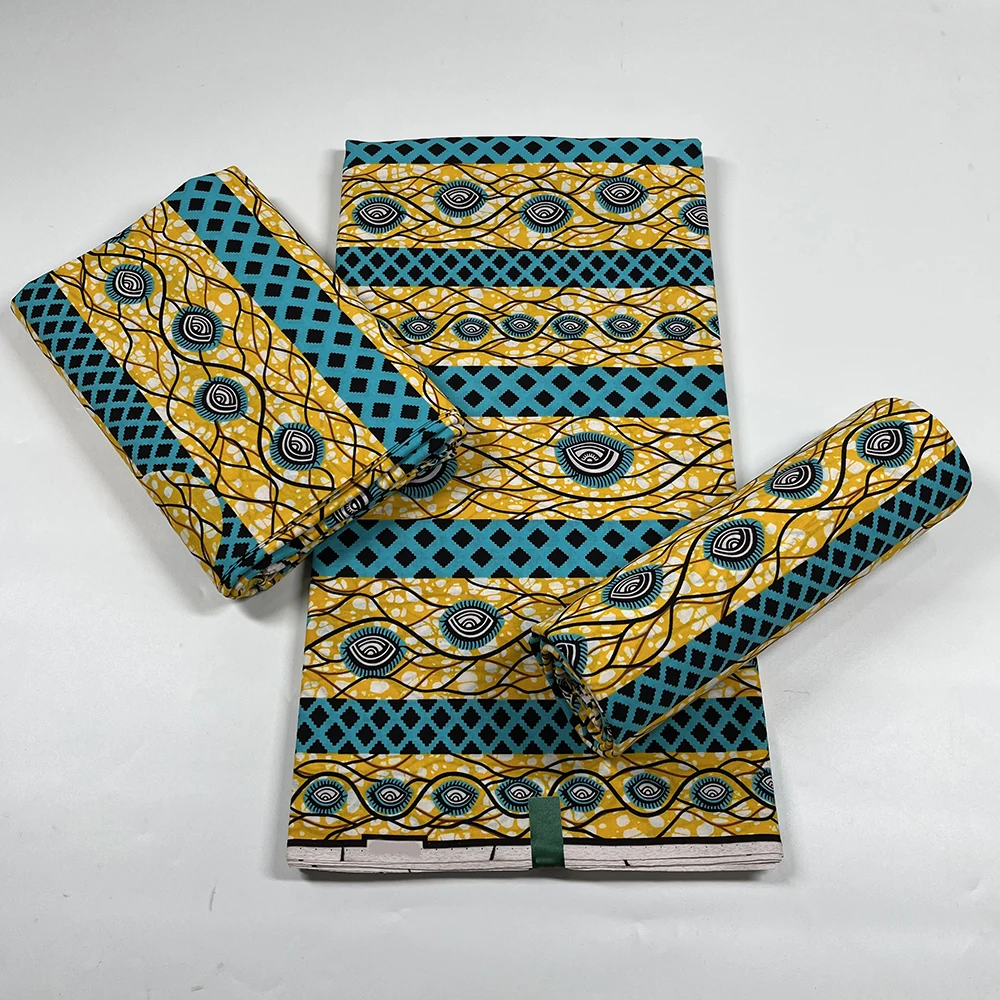 Hot Sale Fashion Model Holland Ankara Wax 100% Cotton African Wax Prints Fabric 6 Yards For Women Dress