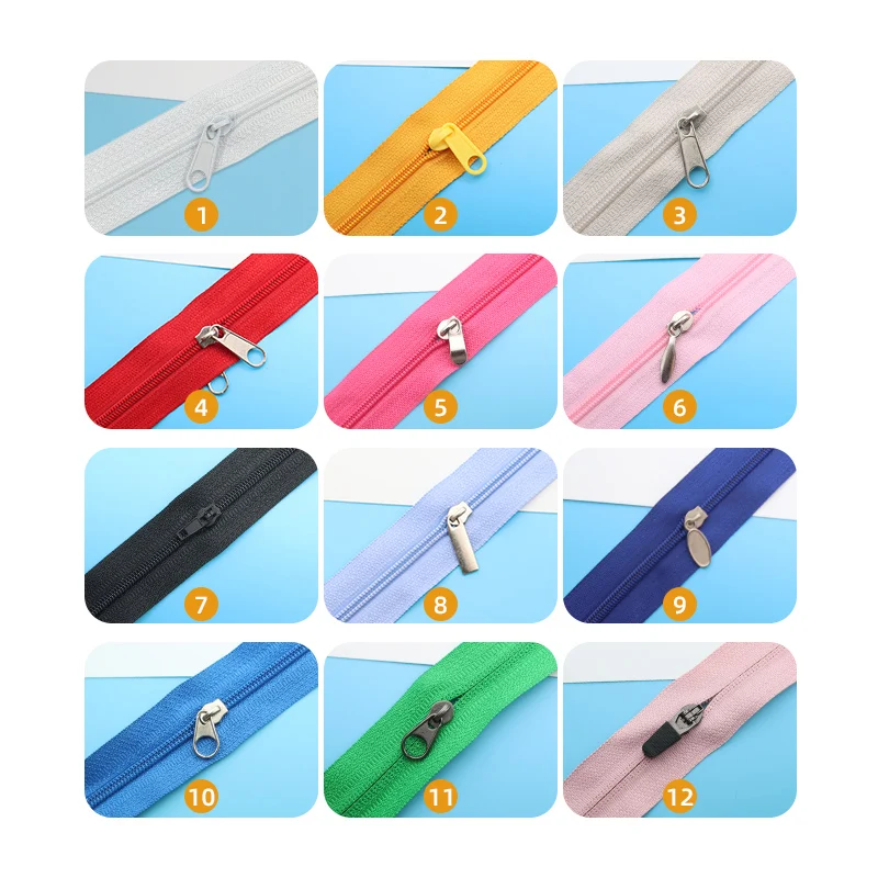 China factory hot sale #3 white and black long chain nylon zipper in roll