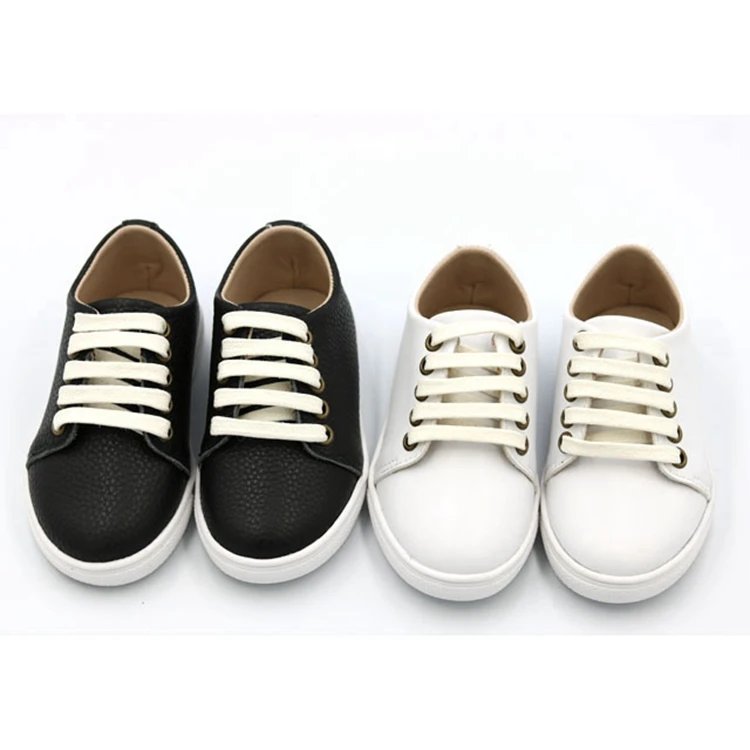
Classical style Black And White Color Real Leather boys casual shoes children school shoes black 