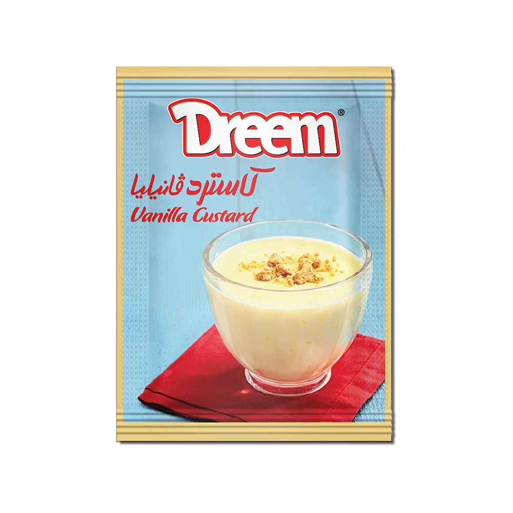 Egypt Halal Snack Bakery Ingredients Custard Powder Dessert Chocolate Strawberry Vanilla Falvor Instant Custard Powder