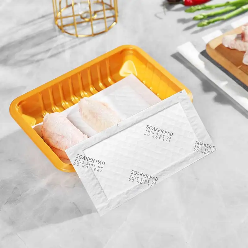 Disposable high quality soaker paper absorbent tray pad for meat seafood fruit