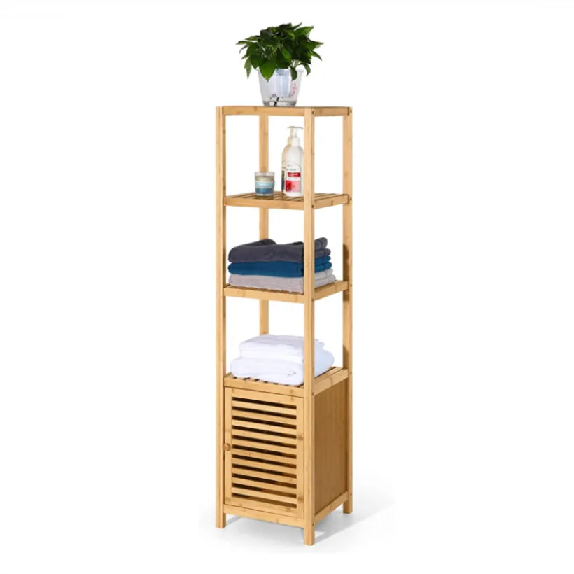 Decorative Entryway Multi-layer Bamboo Knife Bath Storage Rack Bathroom