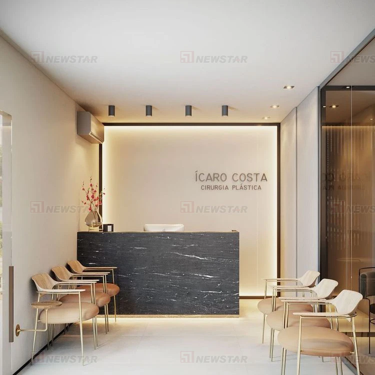 Newstar Marble Stone Company Reception Desk Hotel Beauty Salon Service Reception Desk Commercial Premises Lobby Reception Desk