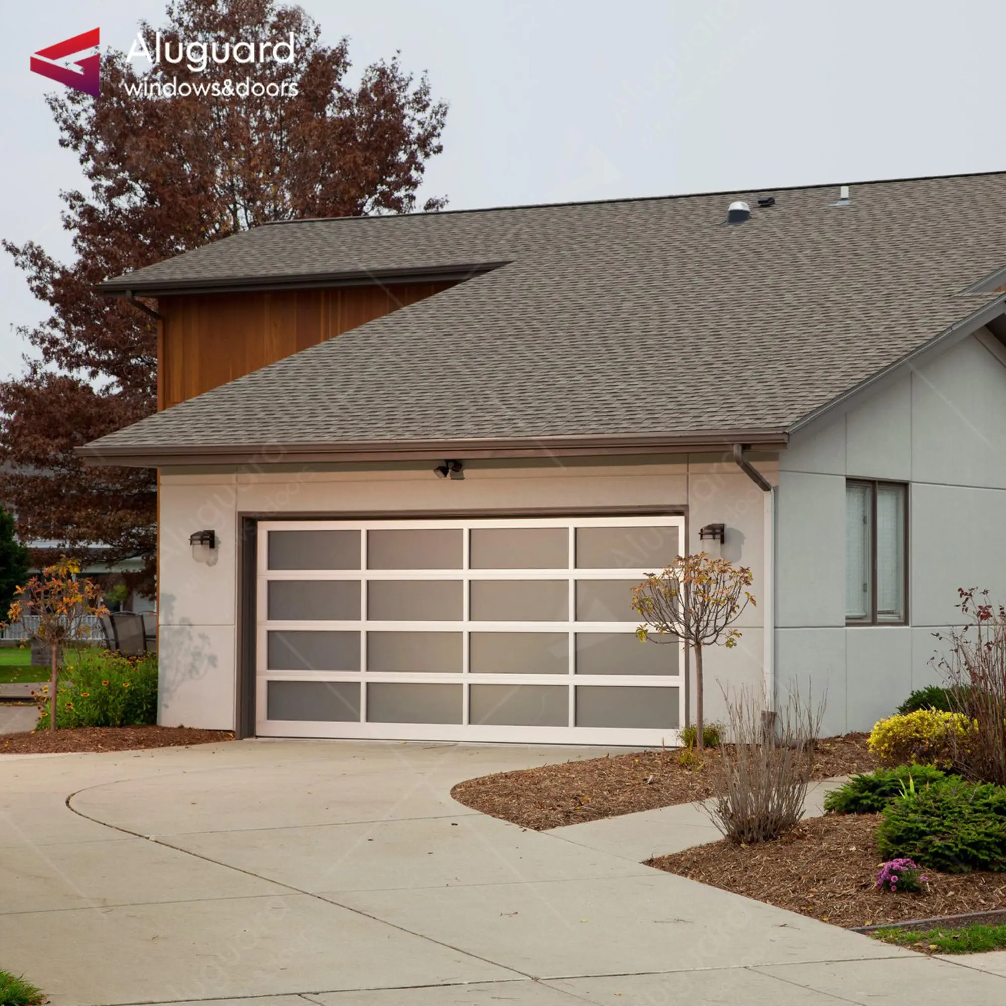 High quality american garage door Modern Aluminum full view garage door Superior supplier new design golf cart garage door