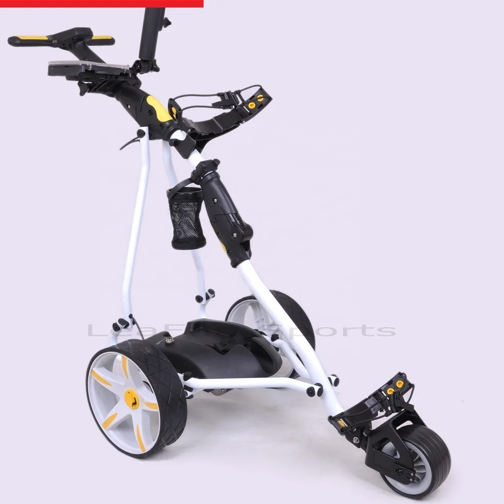 Innovative Handle Functions Electric Golf Buggy With 36 Holes Lithium Battery ,LCD Digital Display Handle including free Wheels