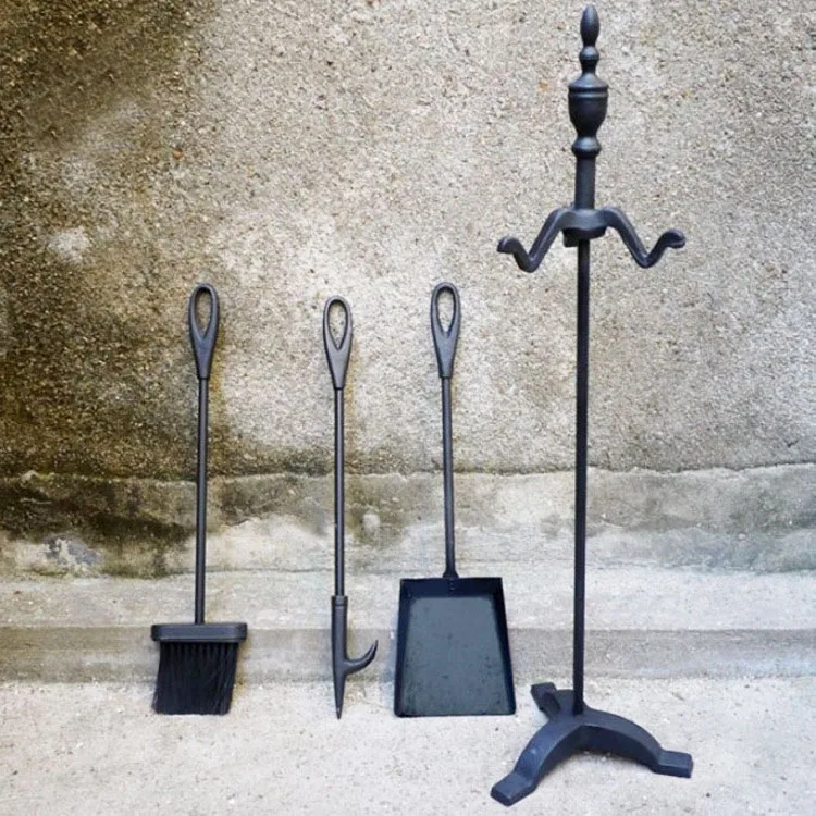 Wholesale Fireplace Accessories Tools Set Cast Iron Tool Set Wood Fireplace