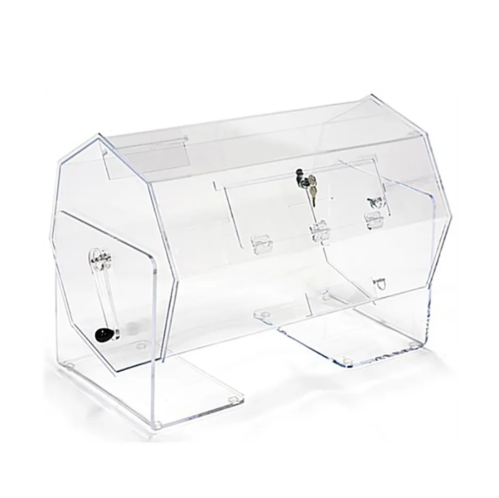 clear custom size acrylic raffle ticket drum raffle tickets drum large raffle drum