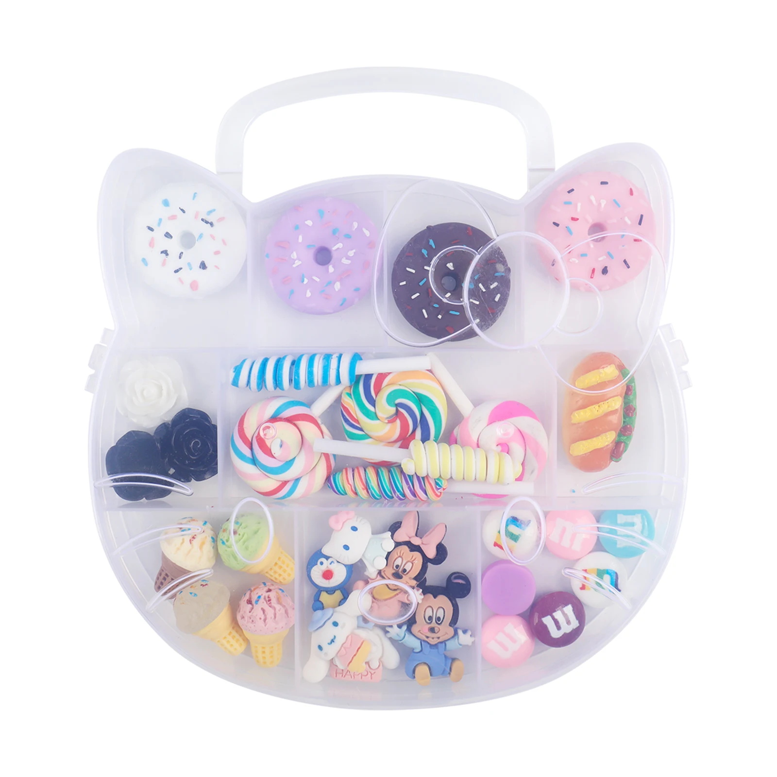 ANGNYA Cute Style Nail Supplies Charms Doughnuts Nail Decoration Accessories Hello Kitty Nail Art Charms