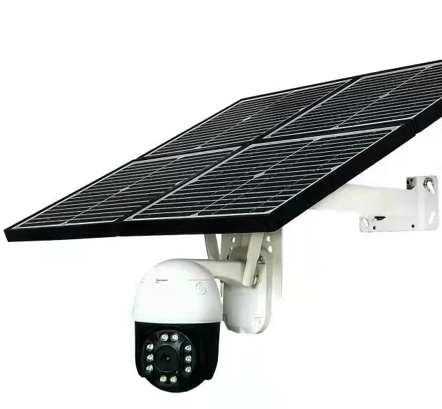 Outdoor  solar power gsm 4G ip ptz 5mp 5X optical security PIR alarm 4G solar  panel cctv camera