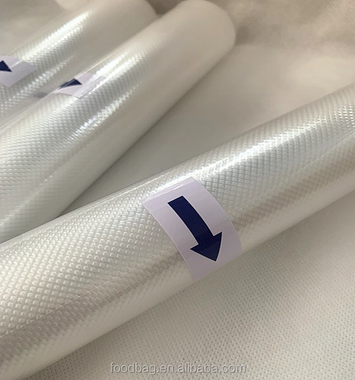 Customized Printing 11inch*50feet Embossing Vacuum Sealed Bag Texture Vacuum Preservation Bags rolls