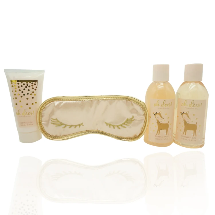 Cozy eye mask Jasmine Shower Gel Skin Care Body Lotion and Moisturizing Hand Cream Spa bath gift set for home wellness works