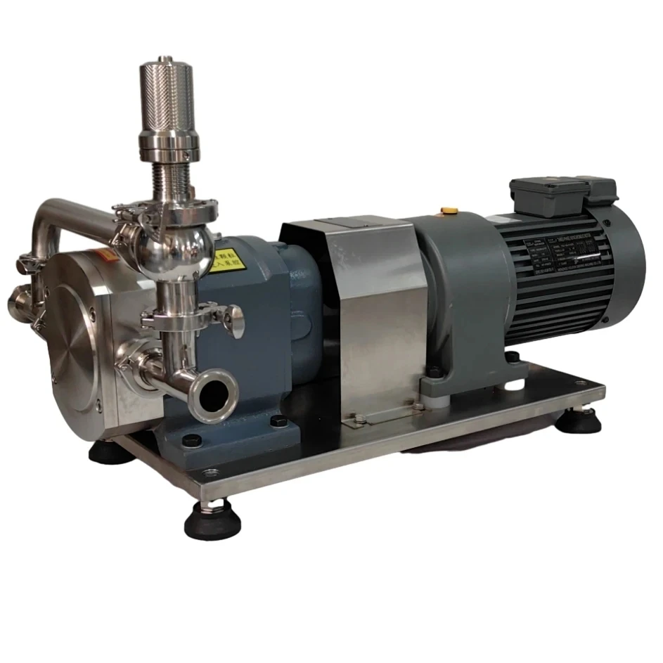 Пищевая нержавеющая сталь SS304 SS316L высоковязкий зубчатый насос роторный лопастной с системой безопасности