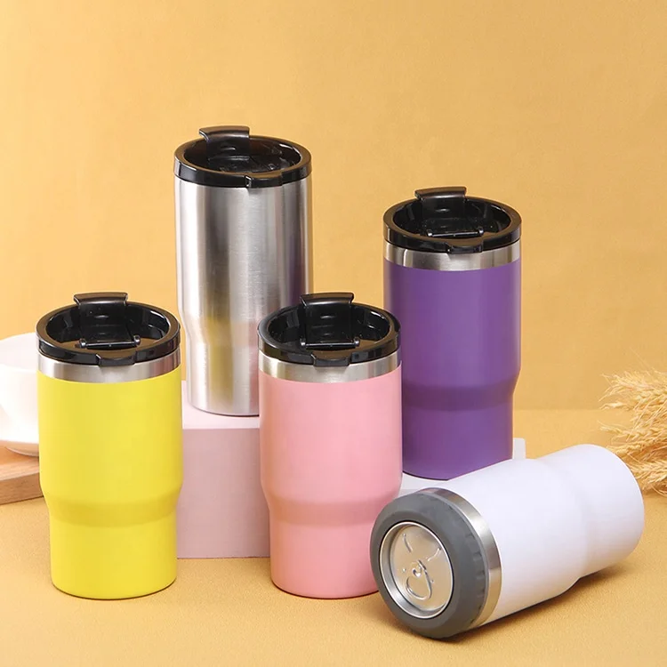 14oz Double Wall Eco Friendly 14oz Double Wall Vacuum Stainless Steel Sublimation Slim Beer Can Cooler