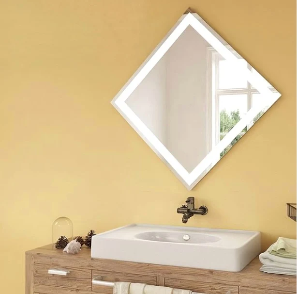 2020 Rectangle Shape UL List  Wall Mounted LED lighted Touch Screen Vanity Bathroom Mirror With On/Off Switch
