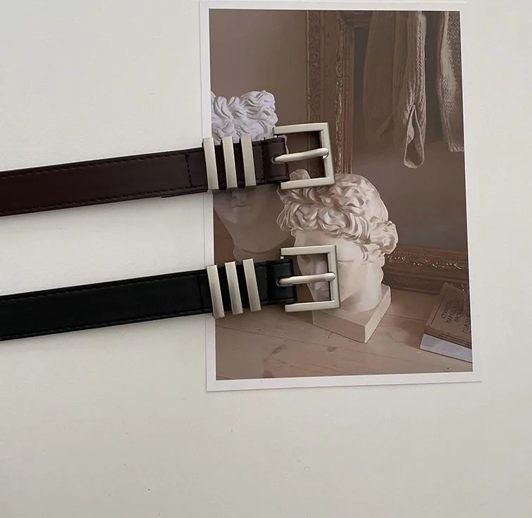 Fashion Wholesales Ladies Pu Belt for Women Purple Black Customized Time Buckle Adjustable PCS Color Material Zinc Origin Sample