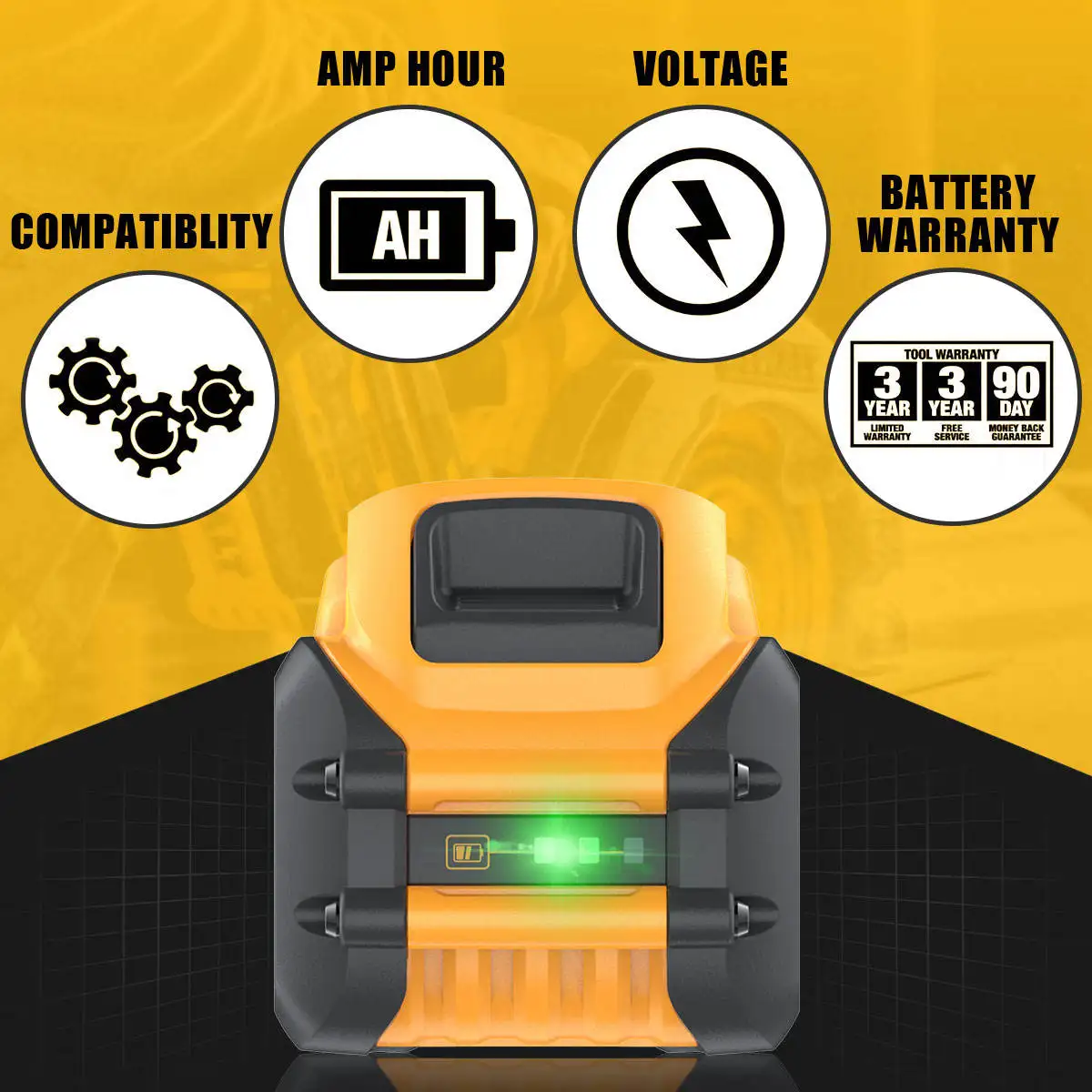 DCB606 20V/60V 9Ah/3Ah Lithium Battery for DeWalt XR Power Tool Compatible with DeWalt DCB612 DCB609 DCB204 Cordless Power Tool