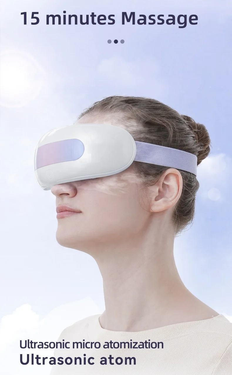 K5 Eye massager for sleeping ,Intelligent music 6d smart electric vibration equipment with heat compression