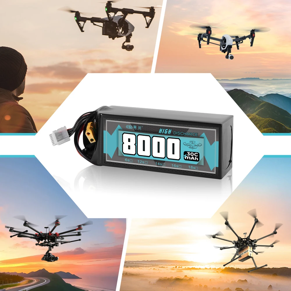 Wholesale 14.8v 8000mah storm power lipo battery 4s rc drone charging battery plant protection drone battery