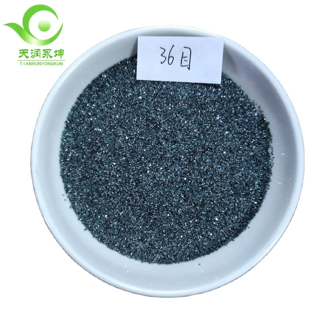 Китайский производитель, 36 сетчатый огнеупорный песок, зеленый кремниевый карбид в фрезе для резки, полировки, шлифовки