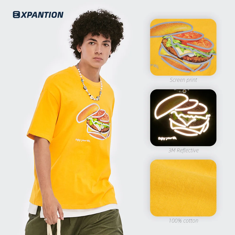 
Chinese factory Mens custom oem streetwear t shirt men over sized hip hop crew neck yellow t shirt 