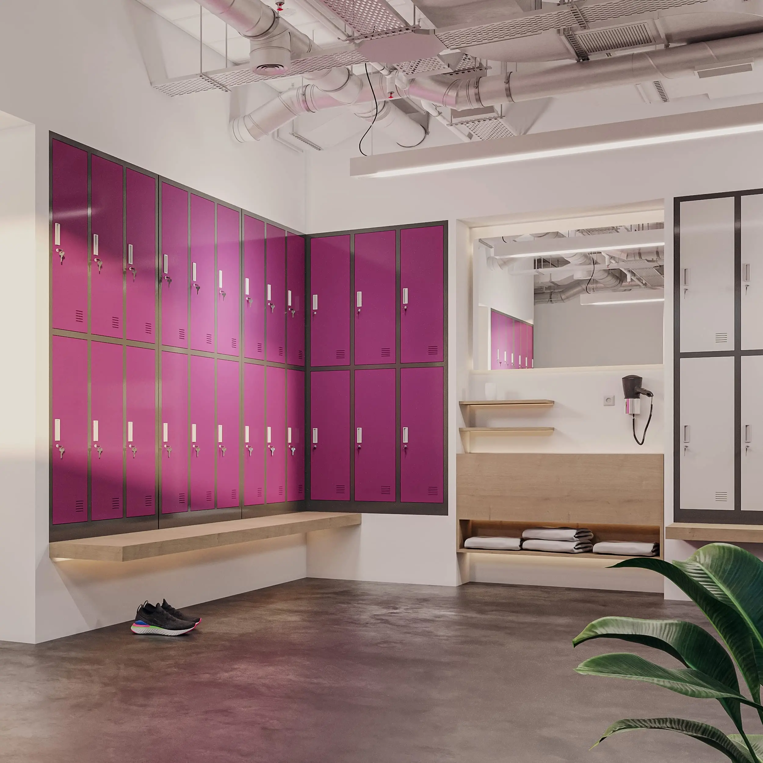 6 Doors metal locker Staff Work Clothes Wardrobe Steel Locker Knock Down  Metal Storage gym locker Wardrobe