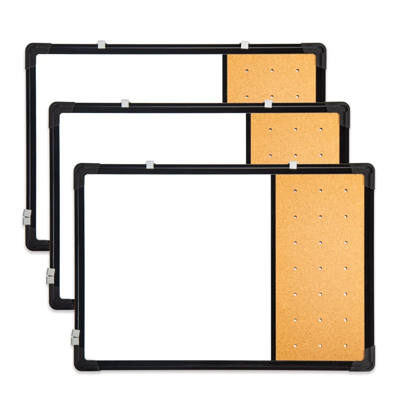 Wholesale Factory OEM Decorative White Cork Combo Board Aluminum Frame Magnetic Dry-Erase Whiteboard Wall-Mounted Board