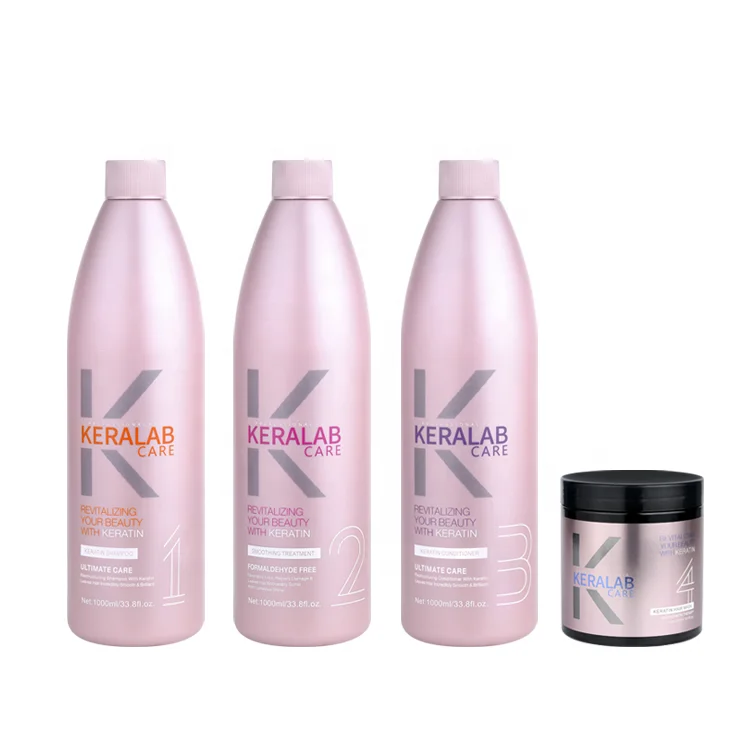 Private Label Keratin Anti Frizzy Repairing Damage Hair Care Set Products Shampoo Conditioner For Women